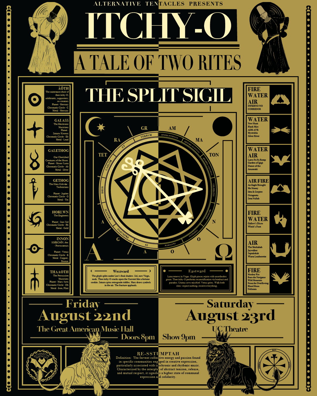 Alternative Tentacles Presents: Thee Itchy-O in San Francisco & Berkeley Aug. 22nd & 23rd