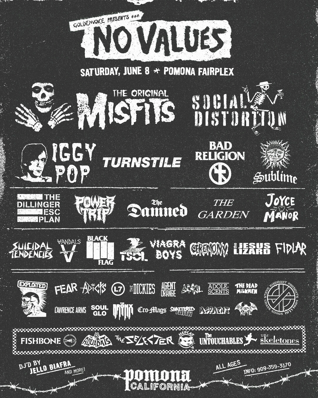 VISIT ALTERNATIVE TENTACLES BOOTH AT NO VALUES FESTIVAL T