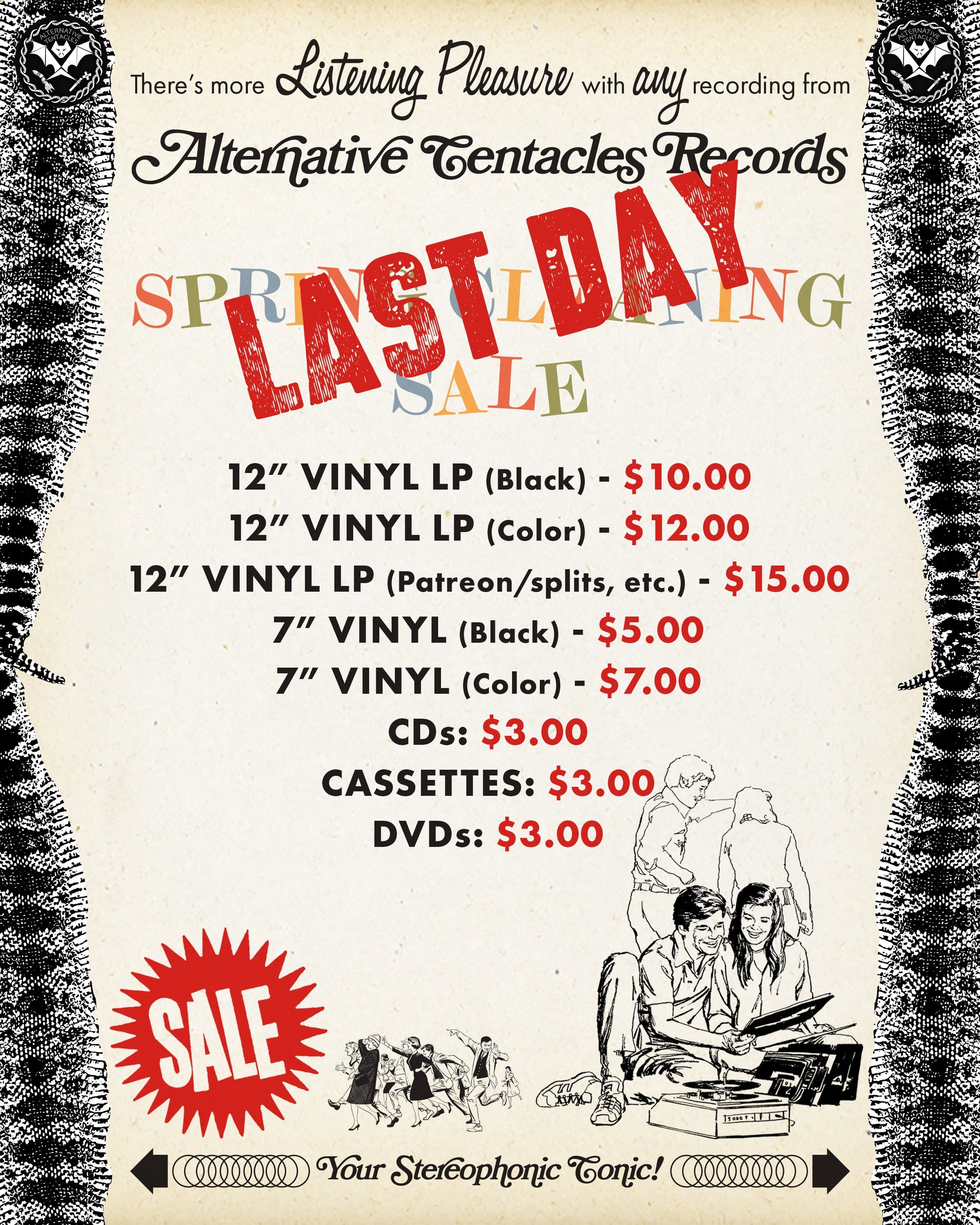 LAST DAY FOR THE SPRING CLEANING SALE!