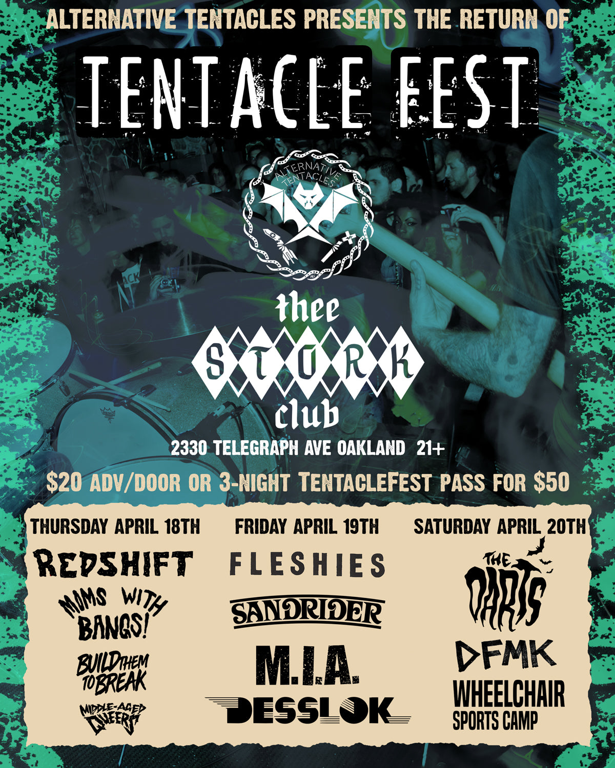 ALTERNATIVE TENTACLEFEST! More bands added!