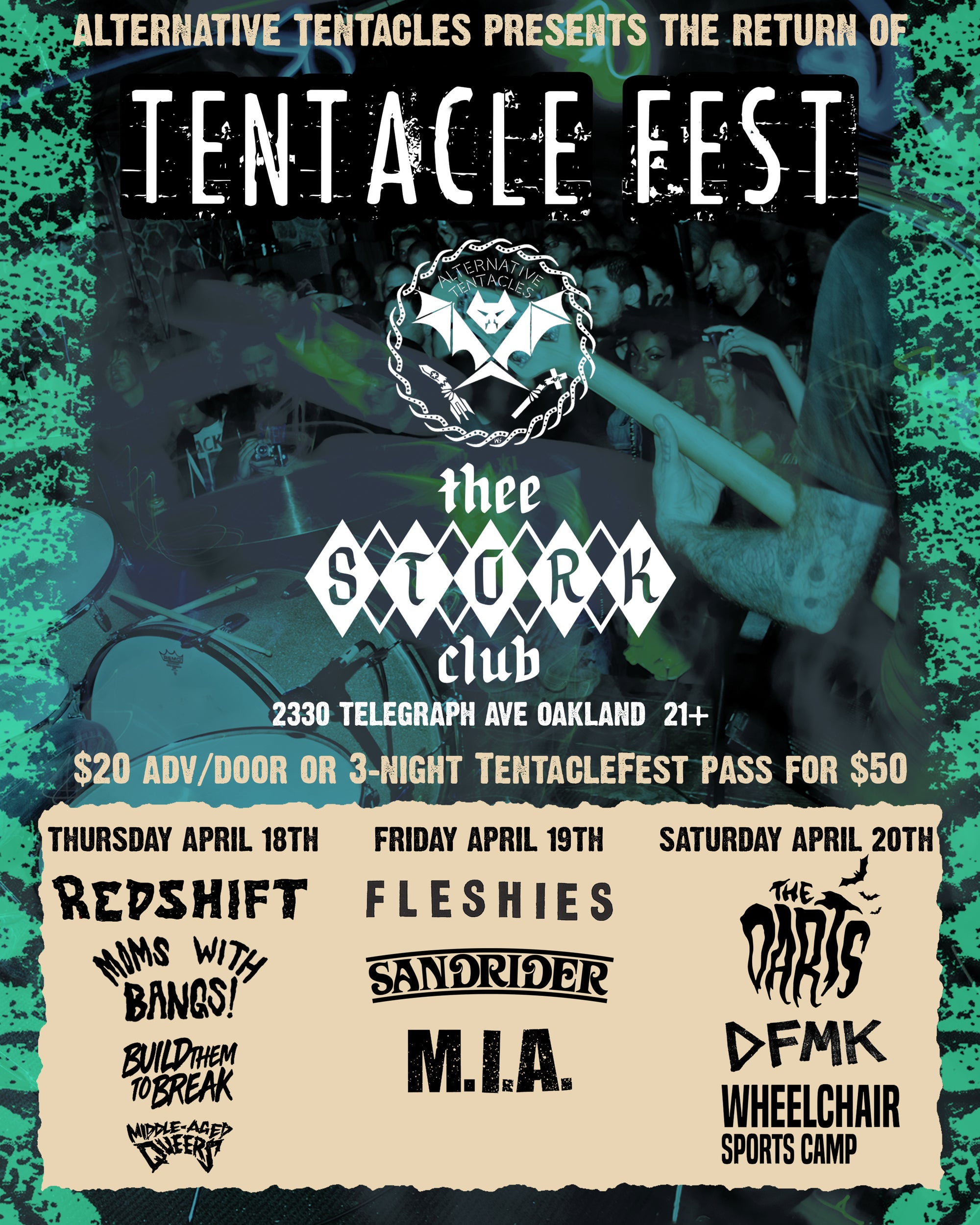 TENTACLEFEST FINAL LINE-UP ANNOUNCED!