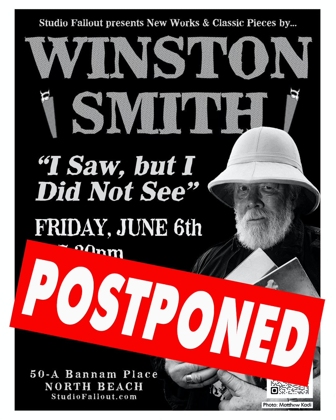 ATTENTION: WINSTON SOLO SHOW POSTPONED