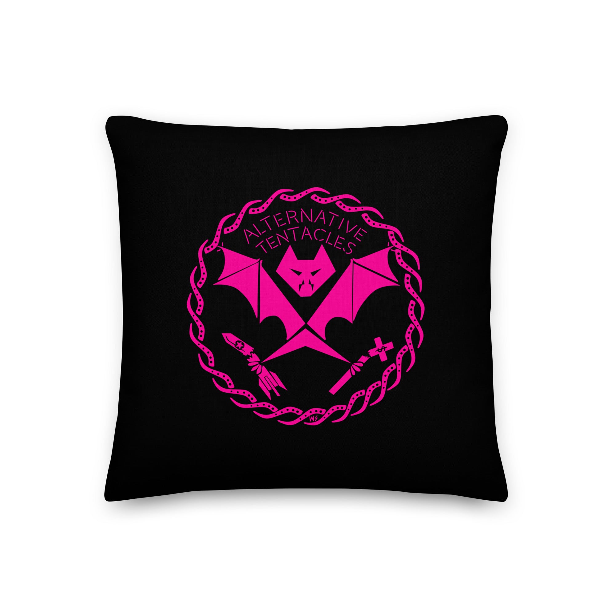 Pink A.T. Bat Logo Premium Pillow