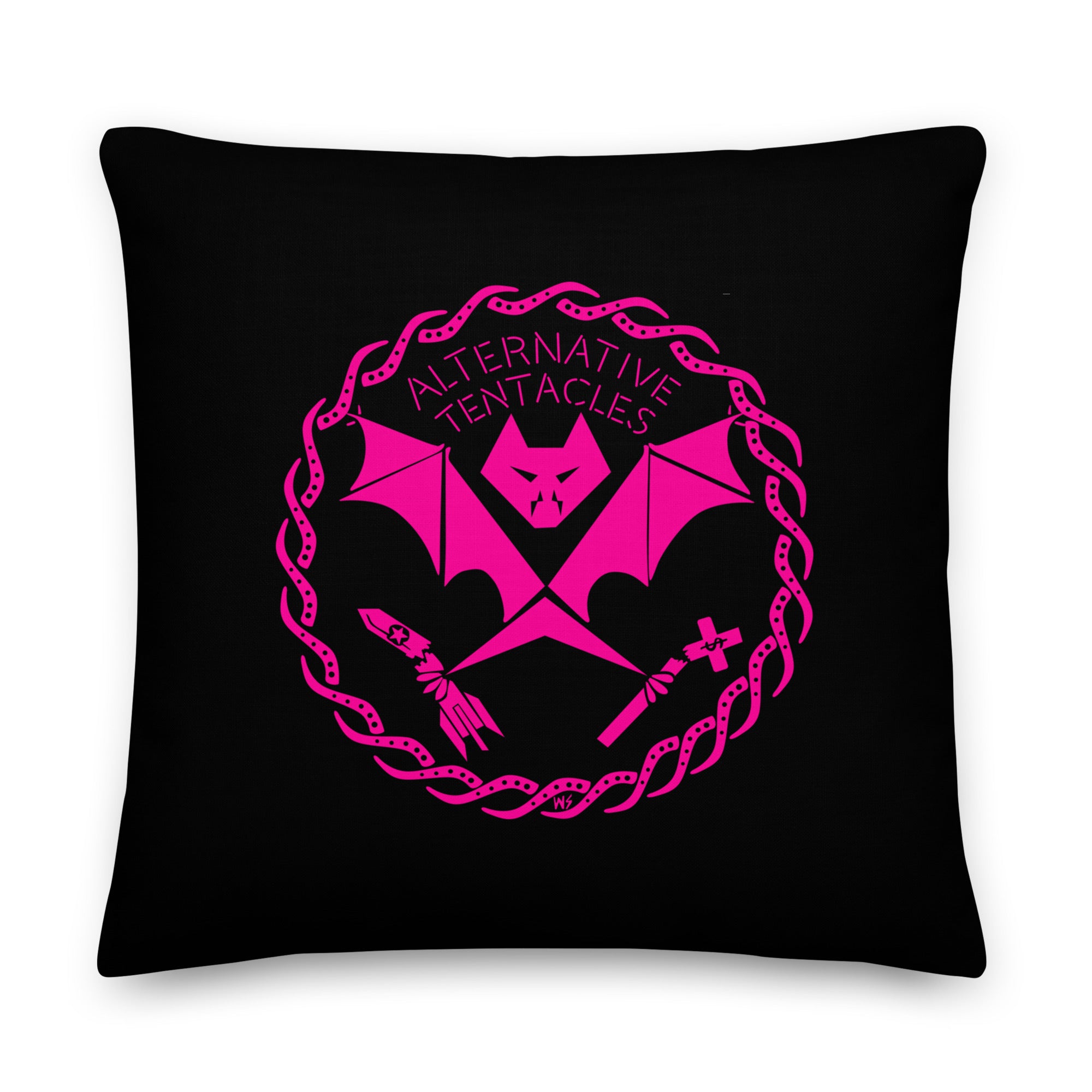 Pink A.T. Bat Logo Premium Pillow