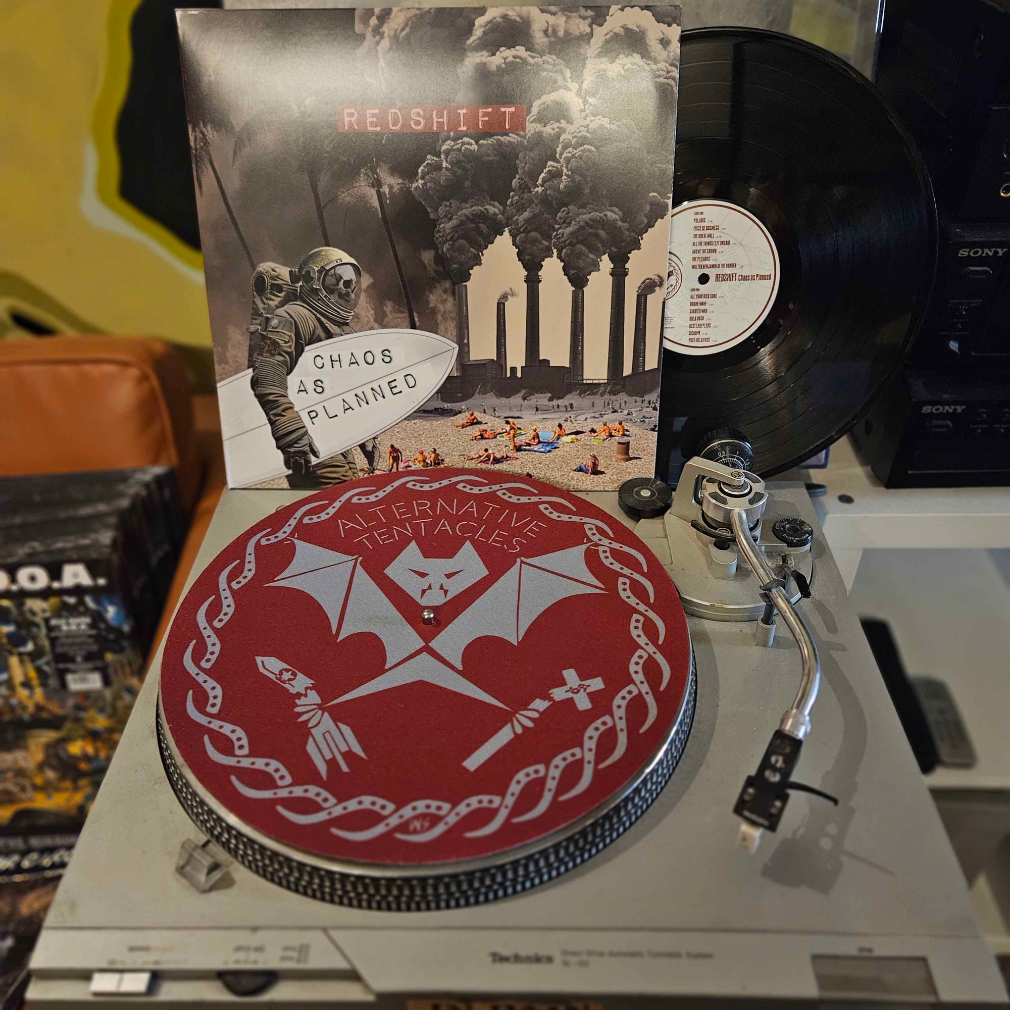 A.T. Classic Bat Logo Maroon / Silver Slip Mat