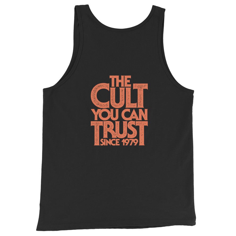 Orange Bat Logo - the Cult You Can Trust Unisex Black Tank Top