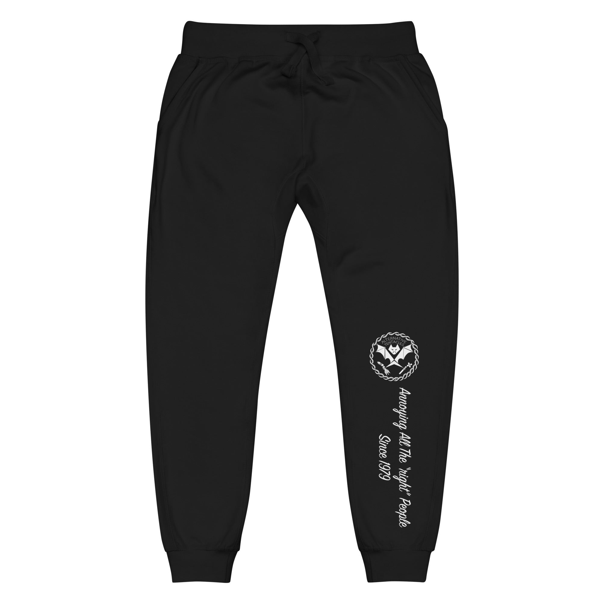"Annoying All The 'Right' People Since 1979" Slogan Black Unisex Sweatpants