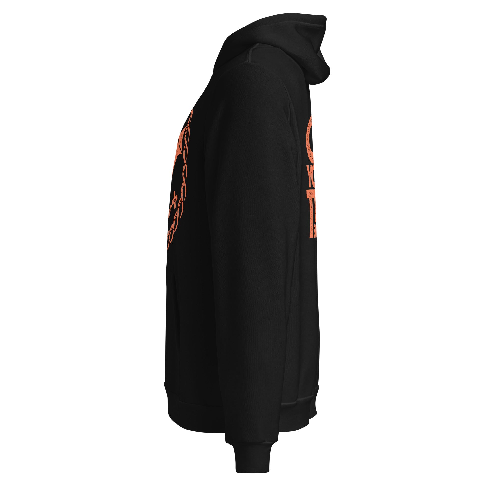 Orange Bat Logo - The Cult You Can Trust Unisex Black Hoodie