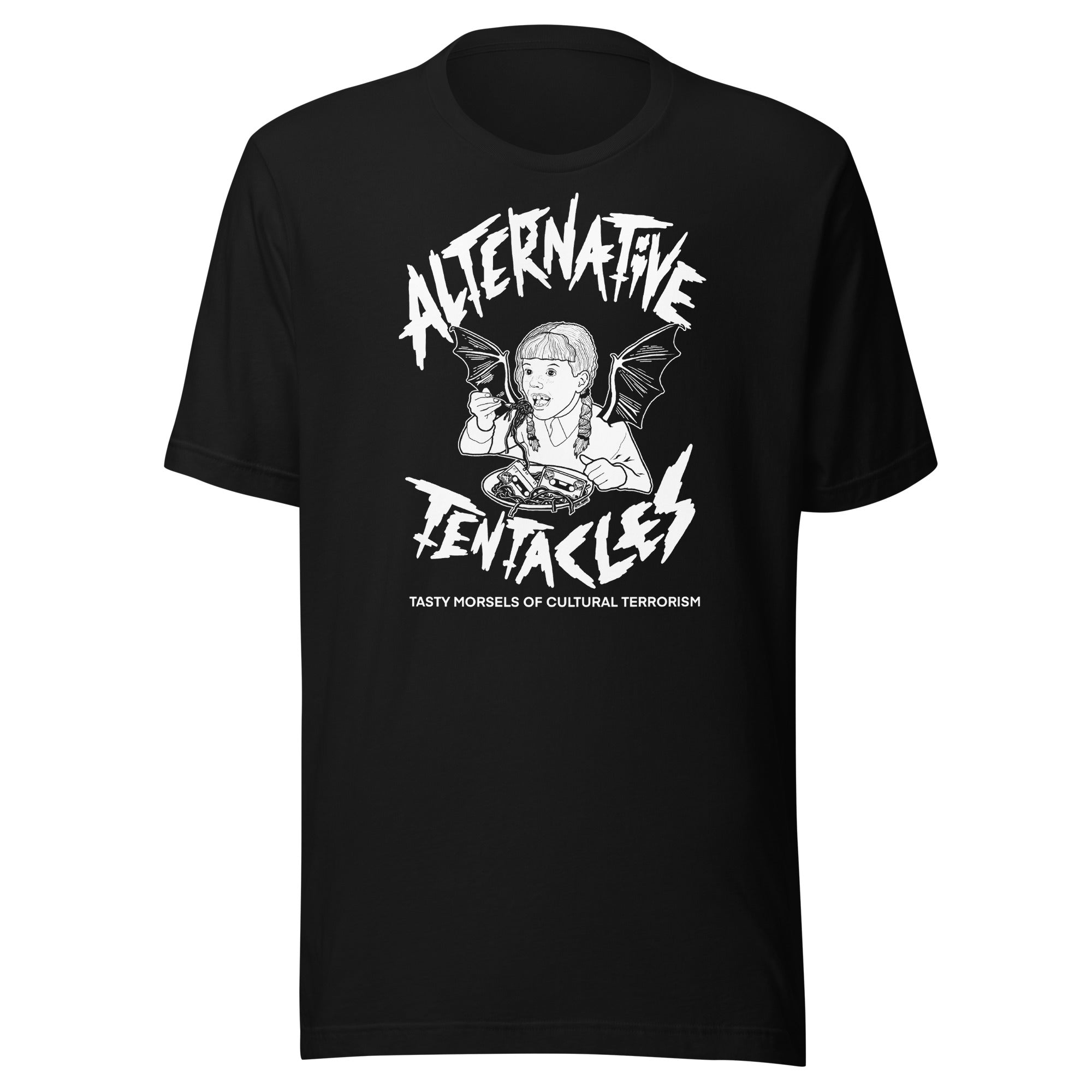 "Tasty Morsels Of Cultural Terrorism" Unisex Black T-shirt