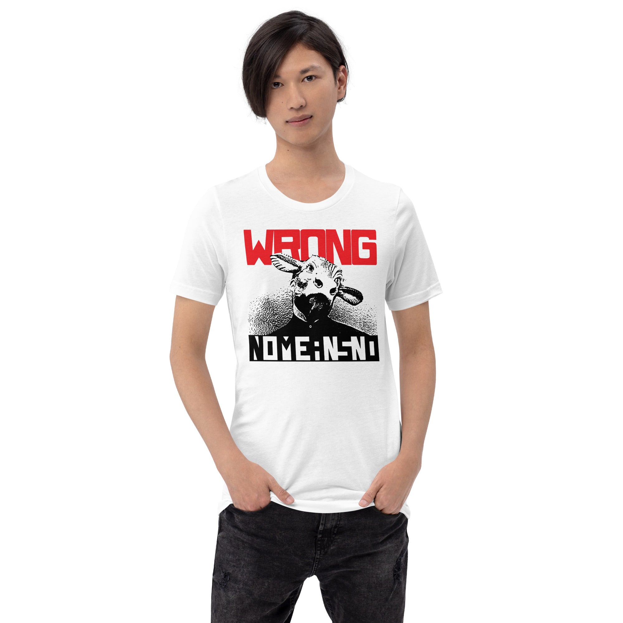NOMEANSNO "Wrong" Unisex White T-shirt