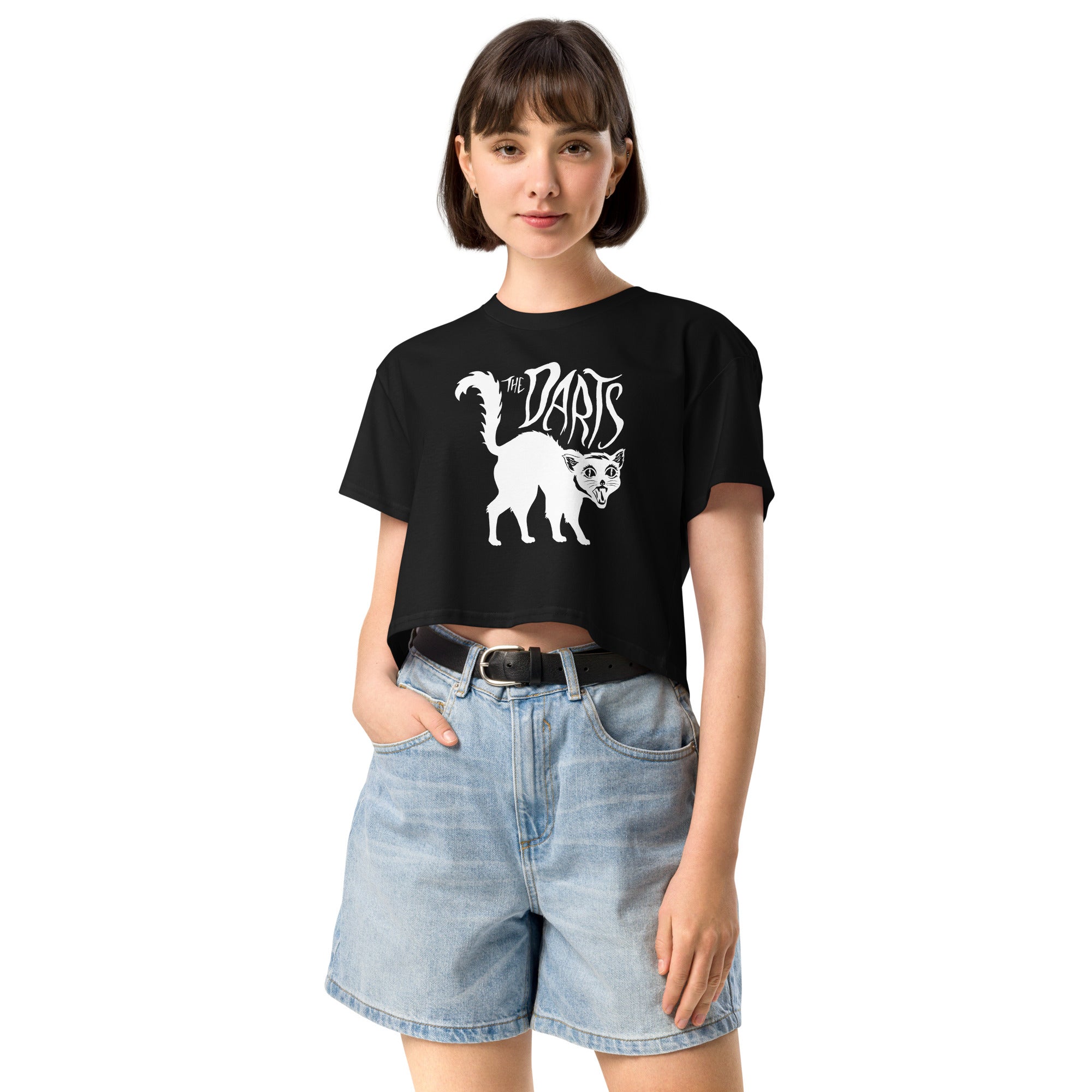 THE DARTS "SPOOKY CAT" CROP TOP