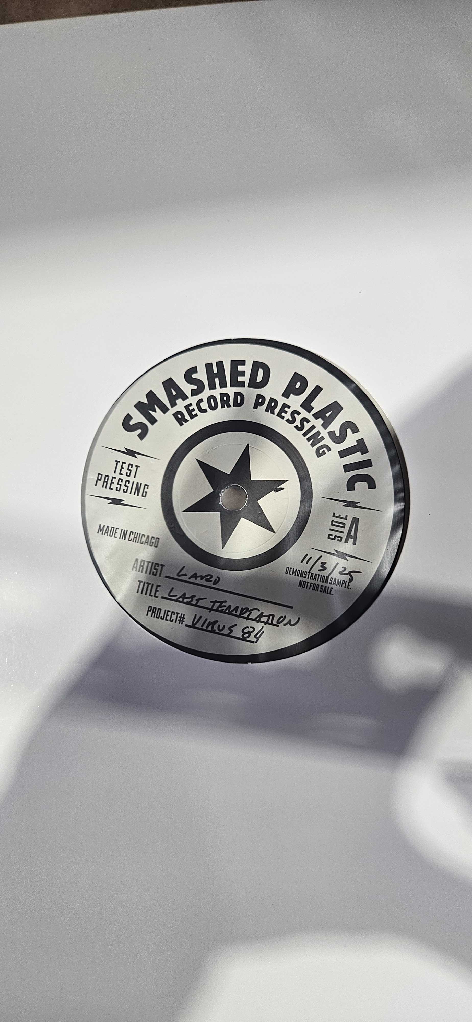 PRODUCTION UPDATE: LARD "THE LAST TEMPTATION OF REID" TEST PRESSINGS HAVE ARRIVED