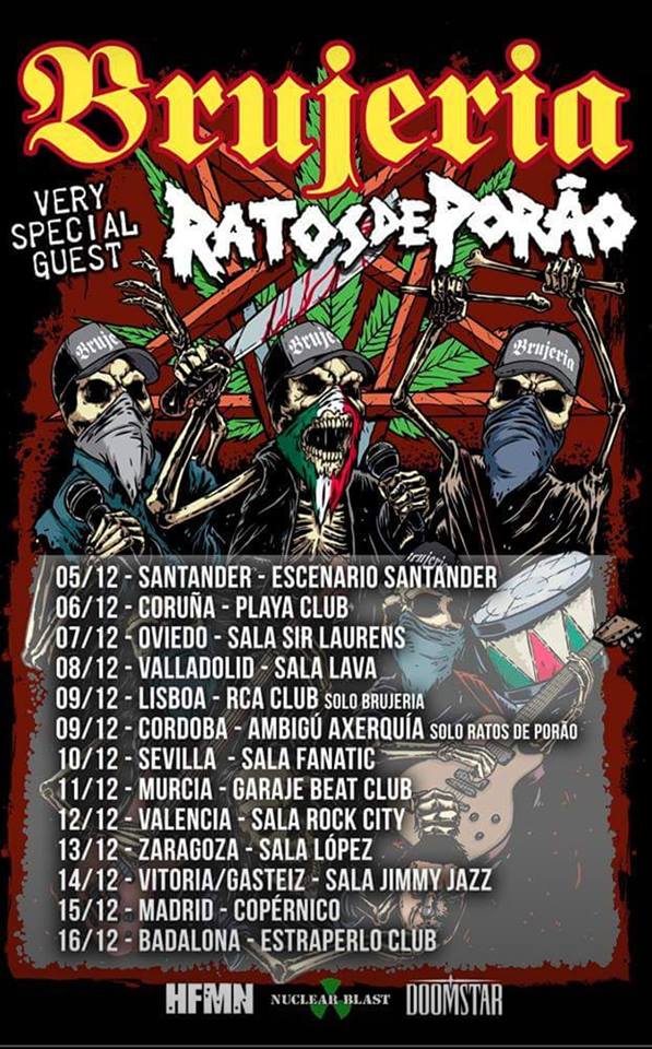 BRUJERIA & RATOS DE PORAO ANNOUNCE SPAIN TOUR