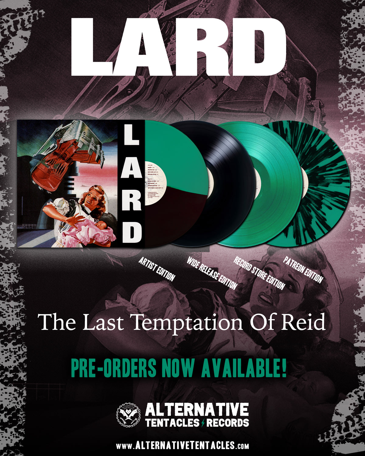 PREORDER LARD "THE LAST TEMPTATION OF REID" AlternativeTentacles