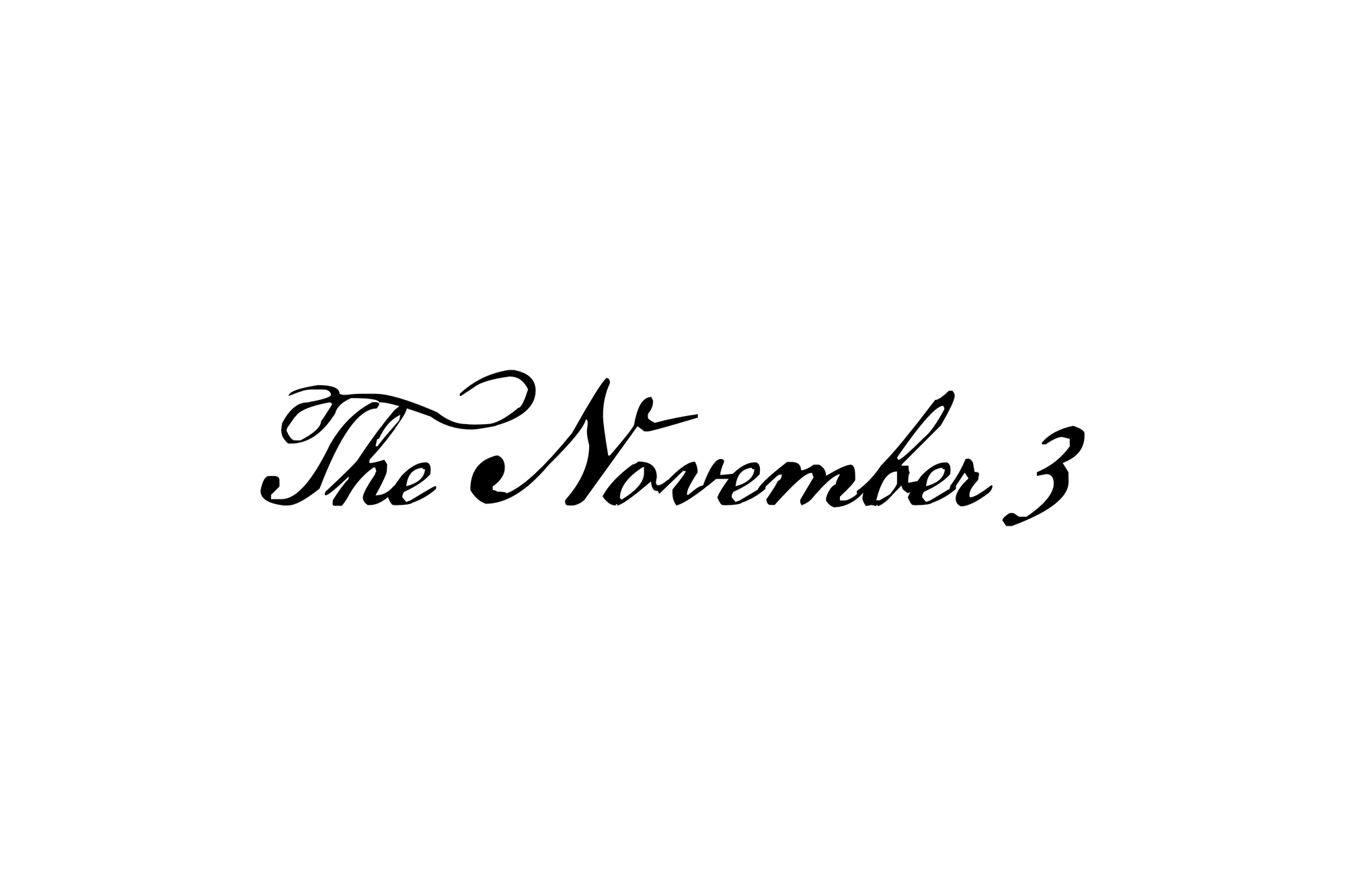 NEW: THE NOVEMBER 3 - IFAR