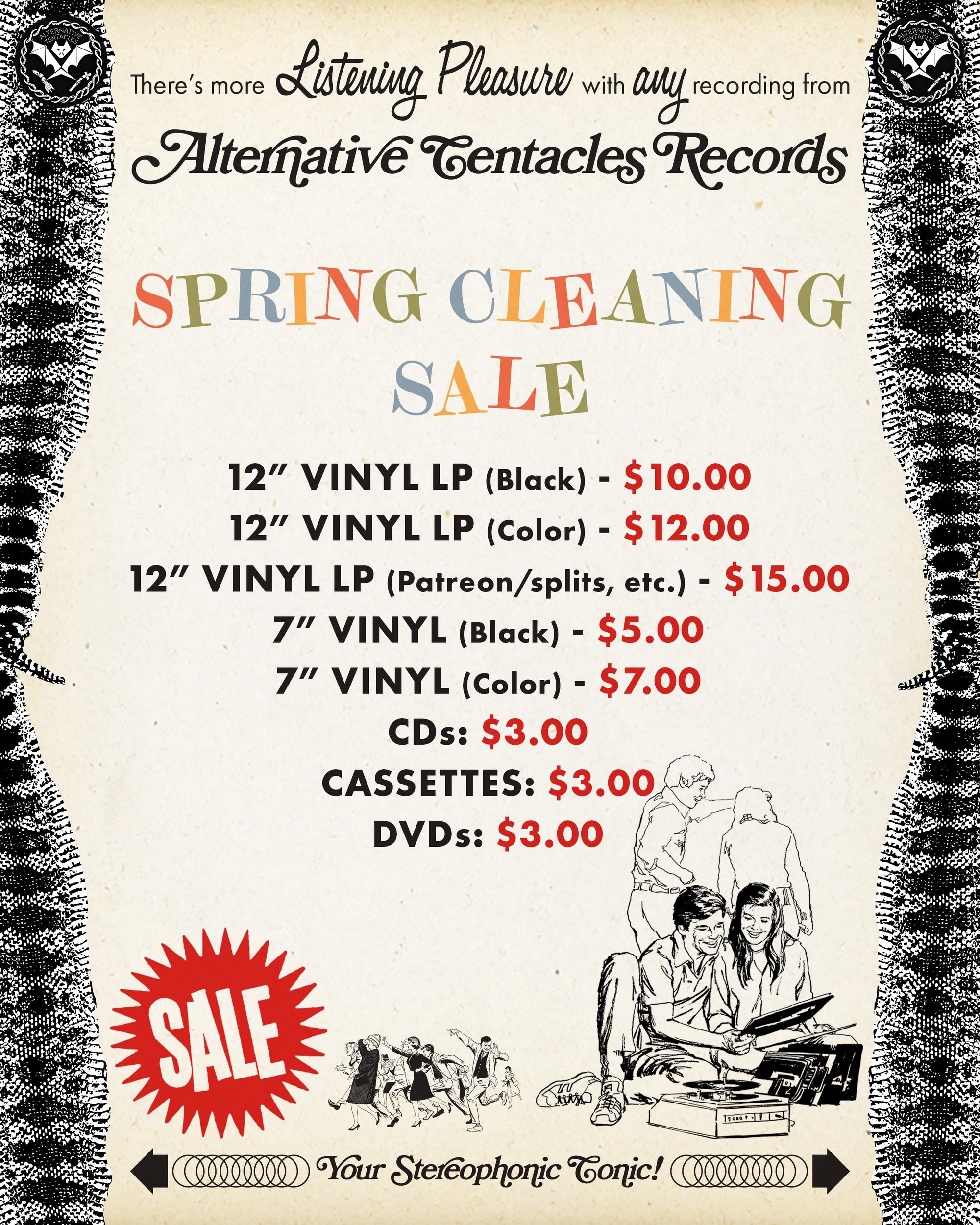 ALTERNATIVE TENTACLES RECORDS SPRING CLEANING SALE!