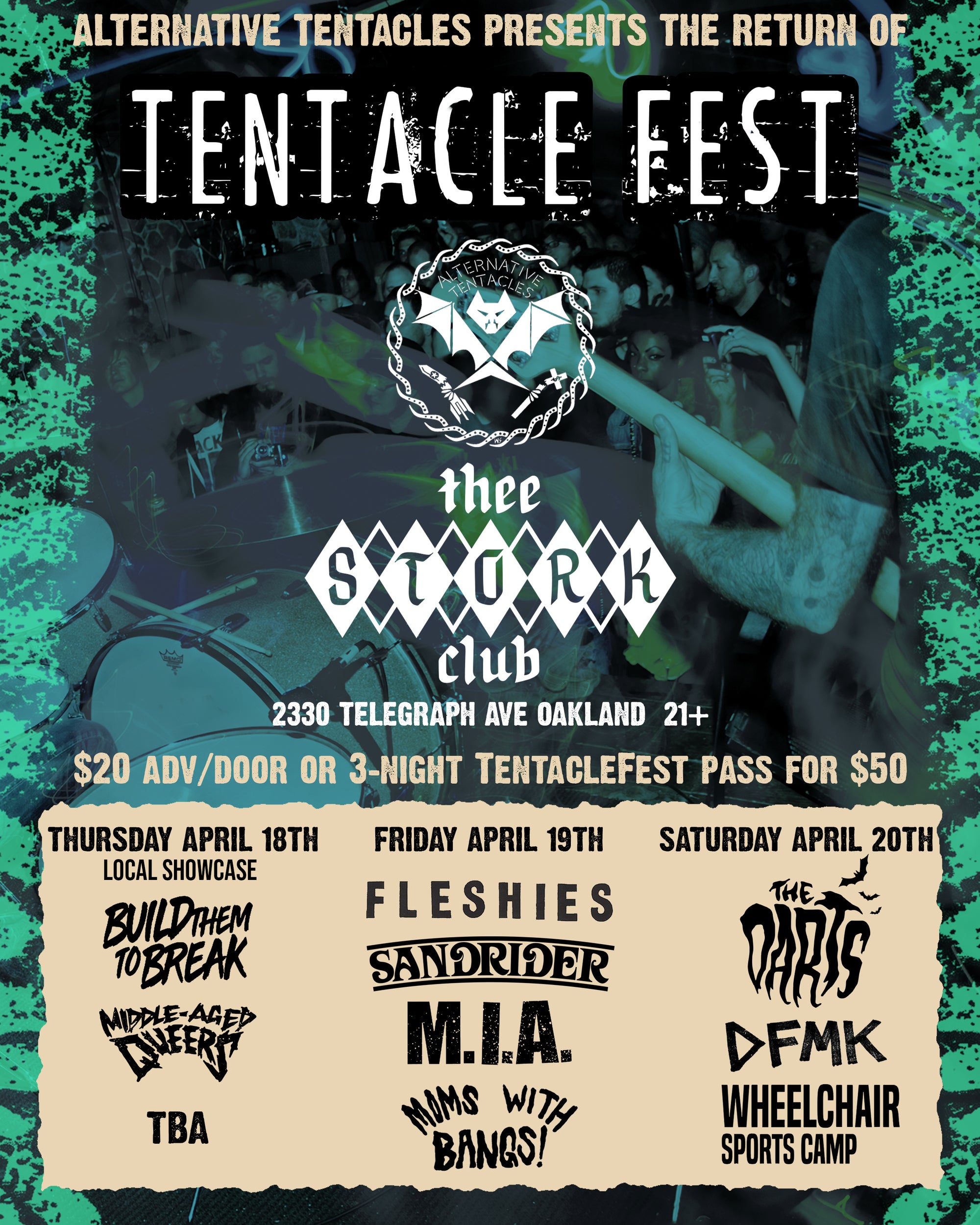 ALTERNATIVE TENTACLES IS PROUD TO PRESENT TENTACLE FEST 2024