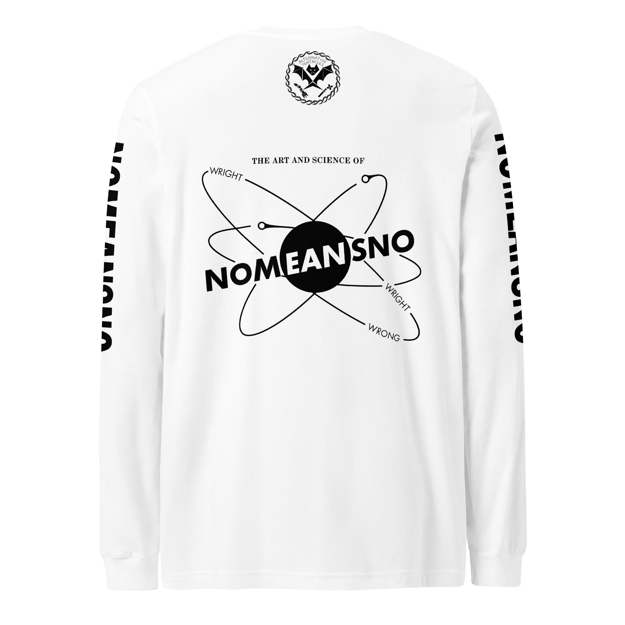 Nomeansno "Mr Happy" White Unisex Long Sleeve Tee