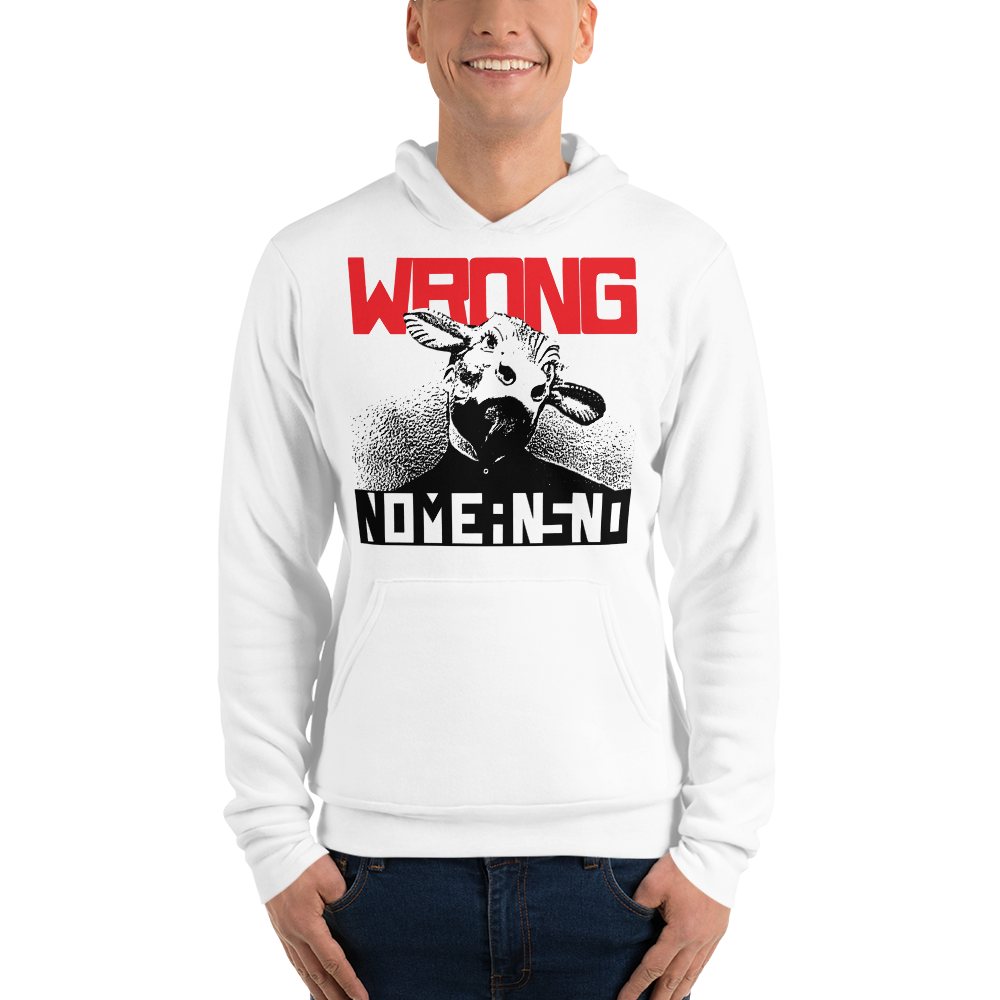 NOMEANSNO "Wrong" White Pullover Hoodie