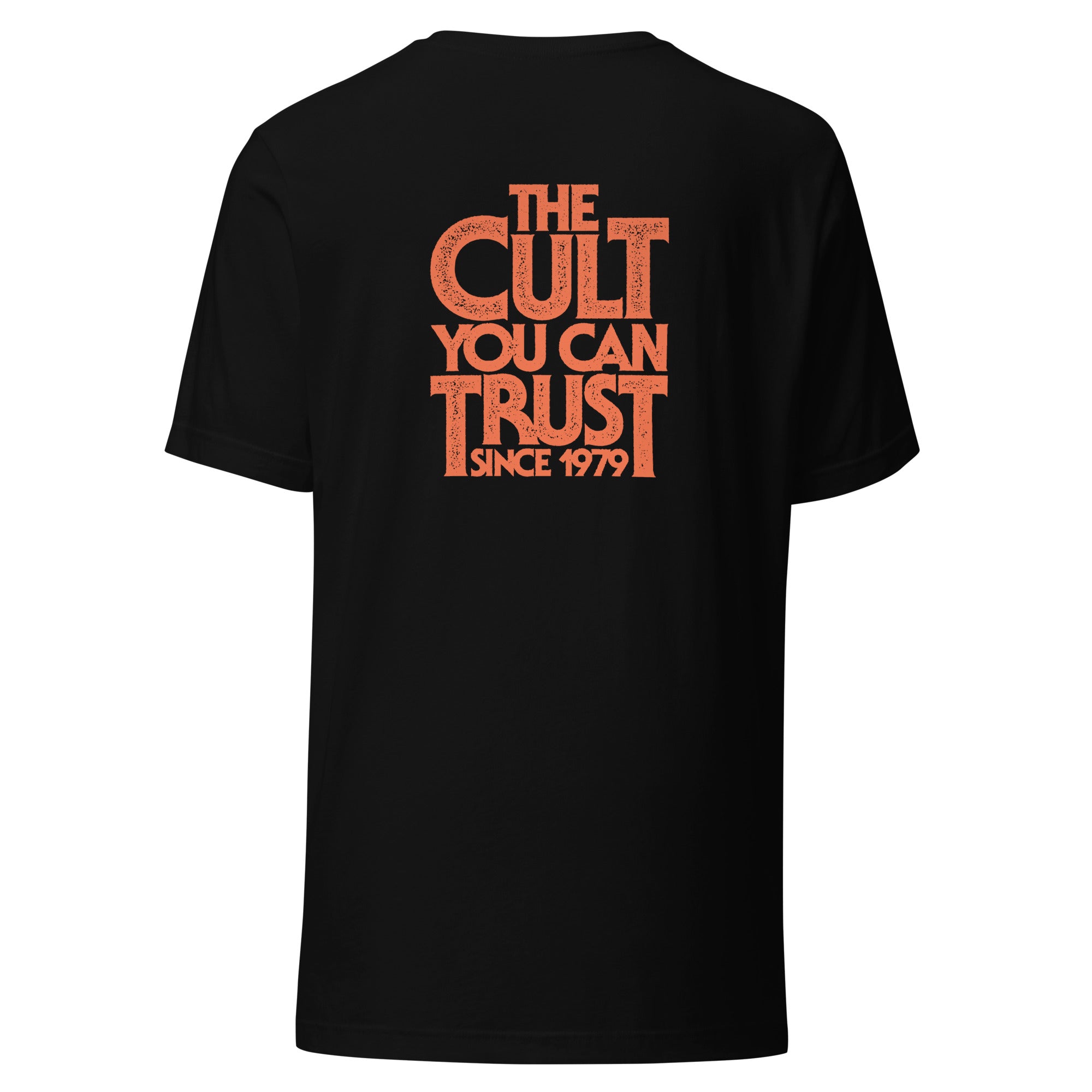 Orange Bat Logo - The Cult You Can Trust Unisex Black T-shirt