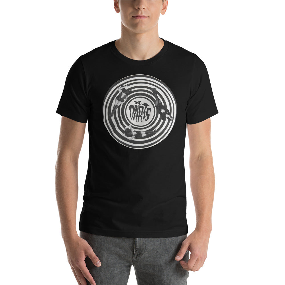 THE DARTS "Spiral" Unisex Black T-Shirt