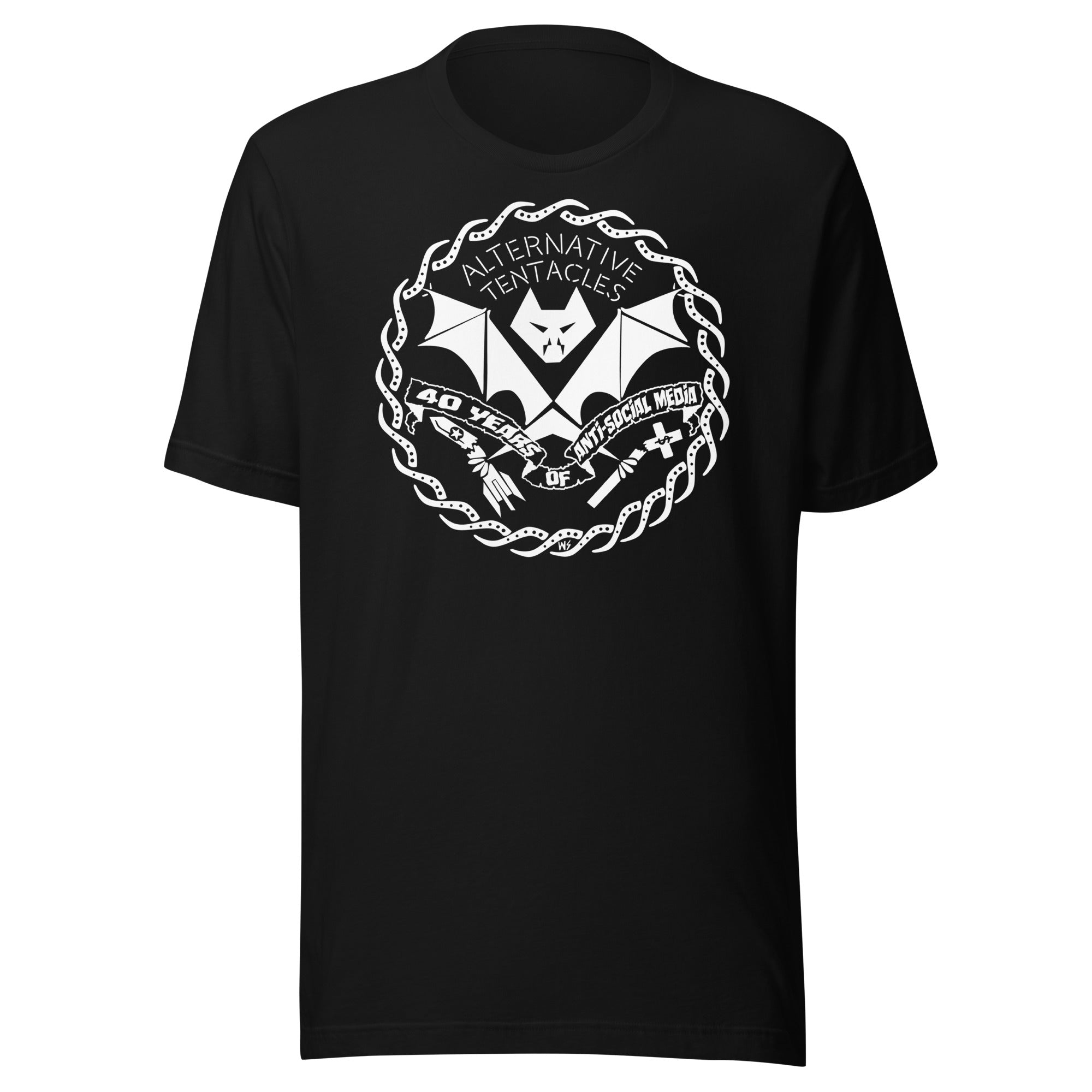 Classic "A.T. Bat Logo - 40th Anniversary Edition" Unisex Black T-shirt