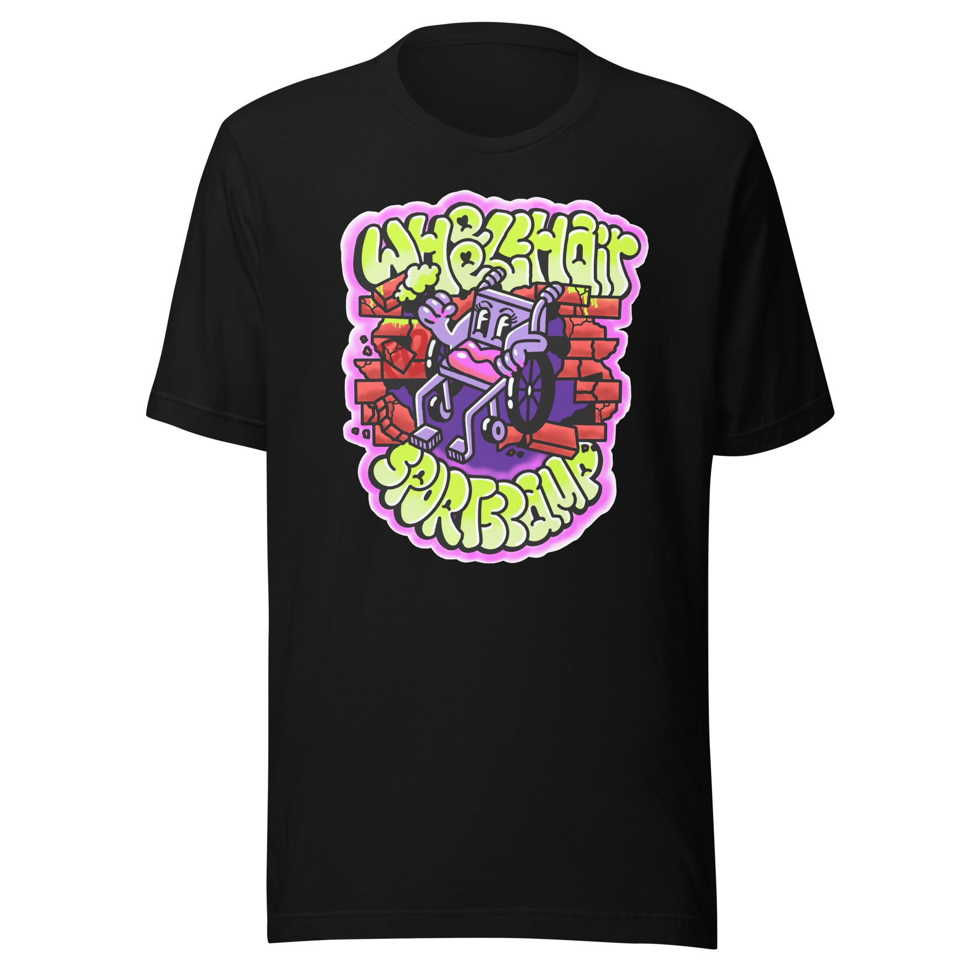 WHEELCHAIR SPORTS CAMP Unisex Black T-shirt