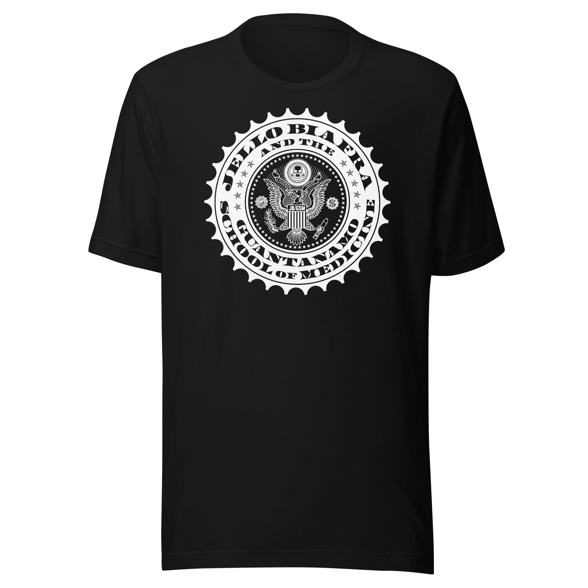 JELLO BIAFRA & GSM "Official Seal" Unisex Black T-Shirt