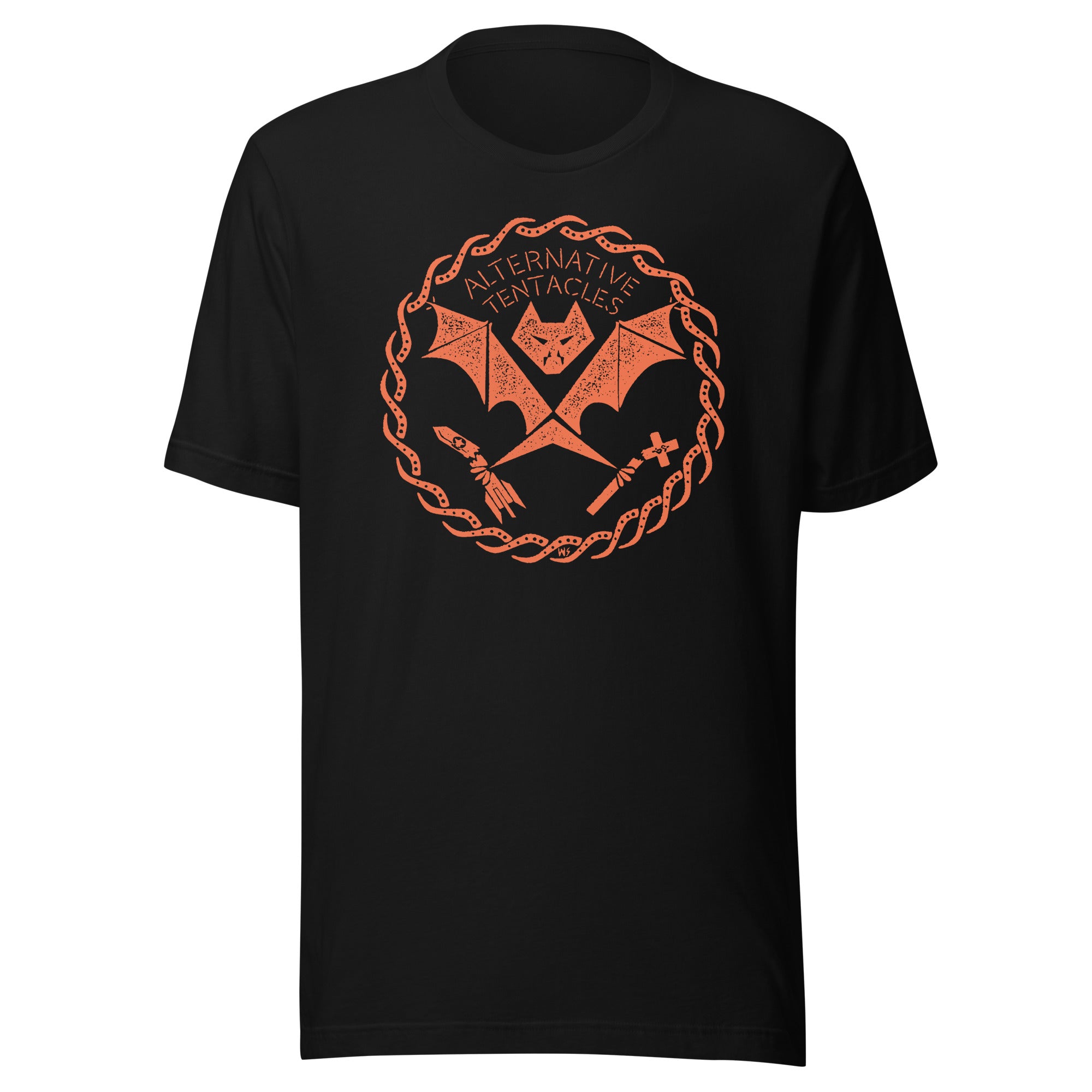 Orange Bat Logo - The Cult You Can Trust Unisex Black T-shirt
