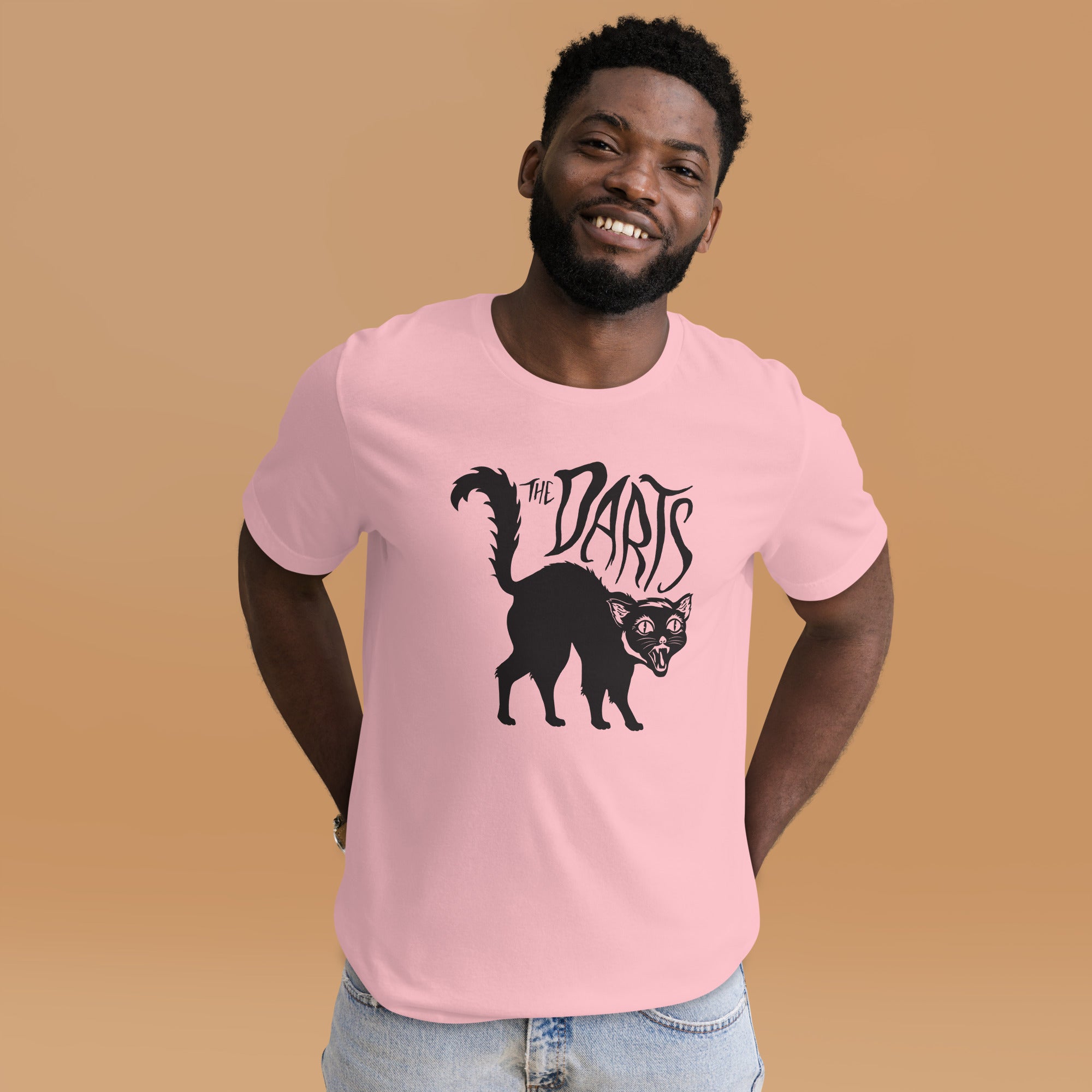 THE DARTS PINK "SPOOKY CAT" UNISEX T-SHIRT