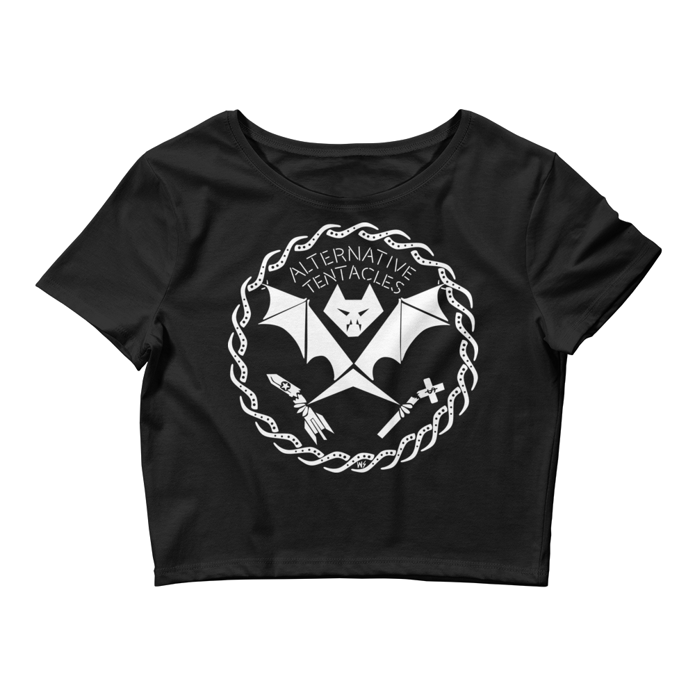 Classic "A.T. Bat Logo" Crop Black T-shirt - Live Events