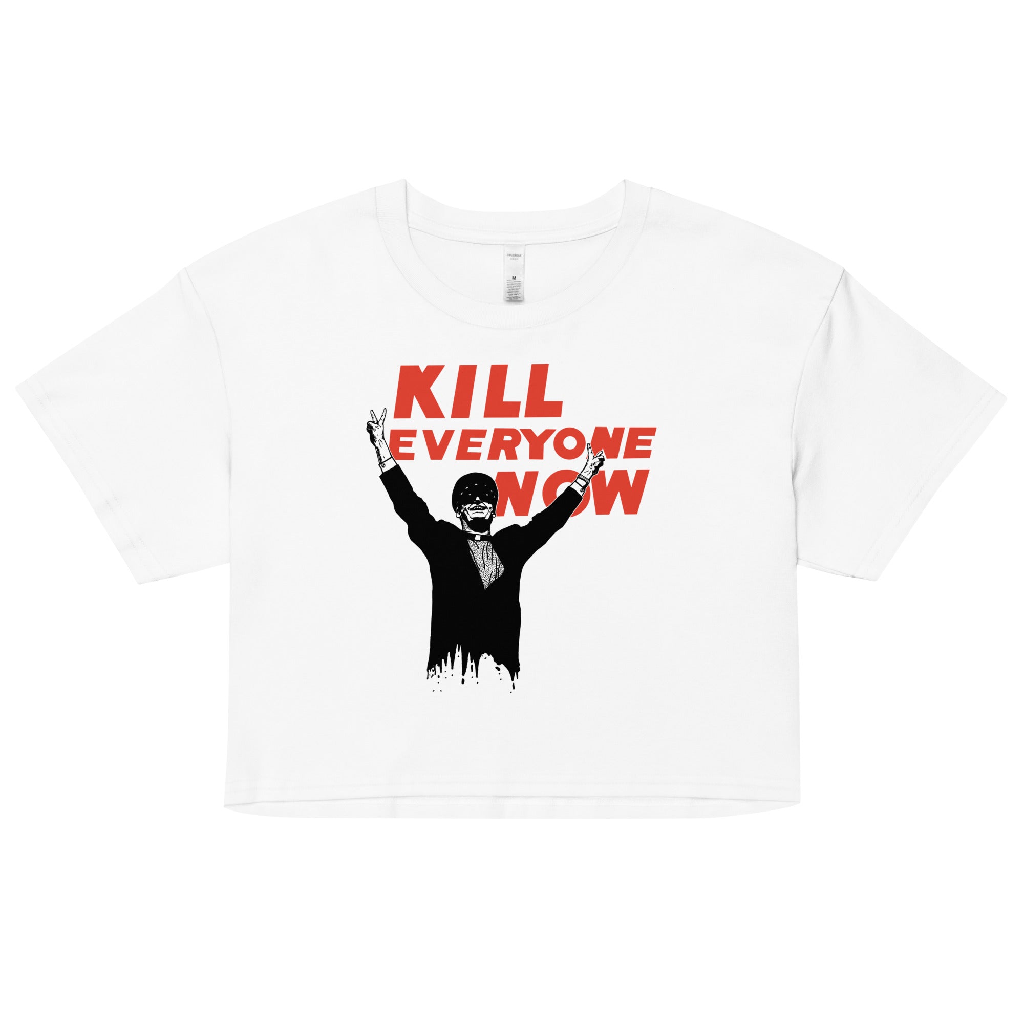 Nomeansno "Kill Everyone Now" White Crop Top