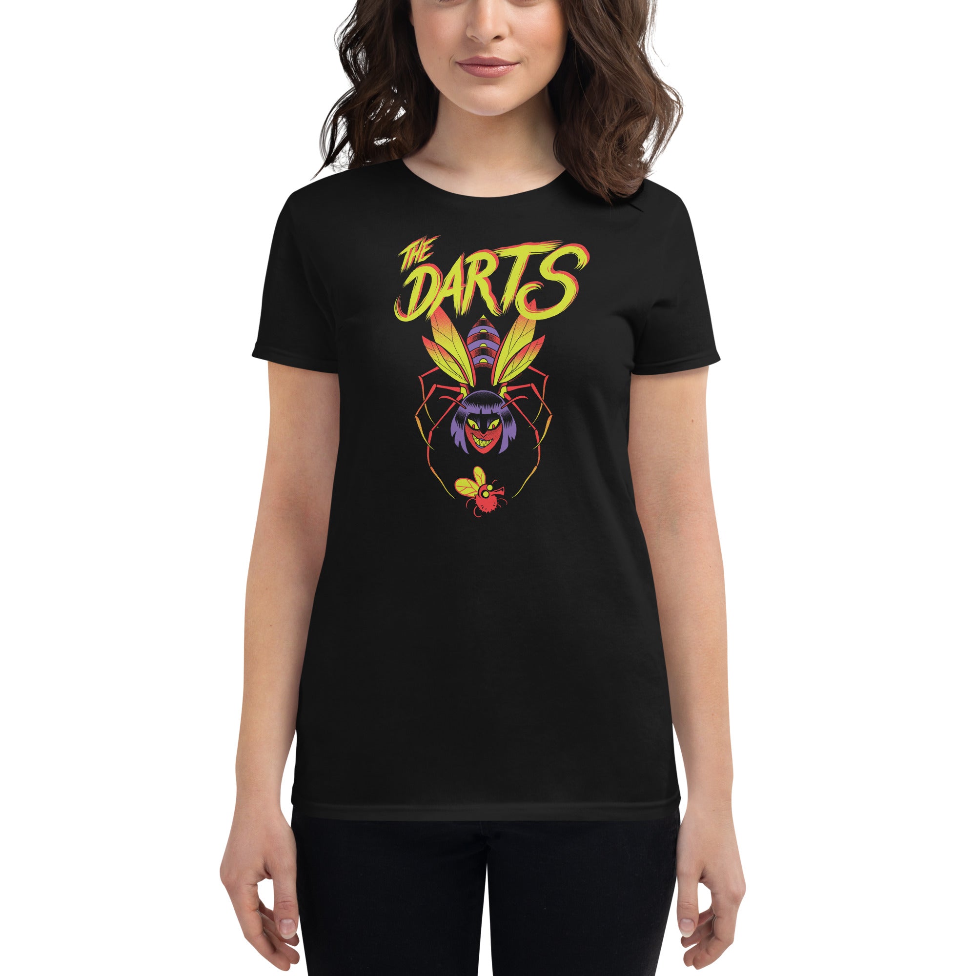 THE DARTS "Bee" Fitted Black T-Shirt