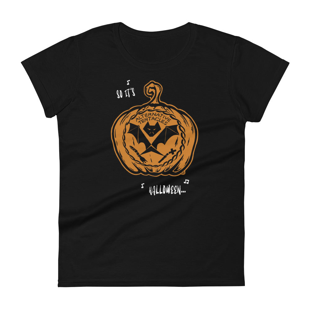 AT Pumpkin Bat Femme Black Tee