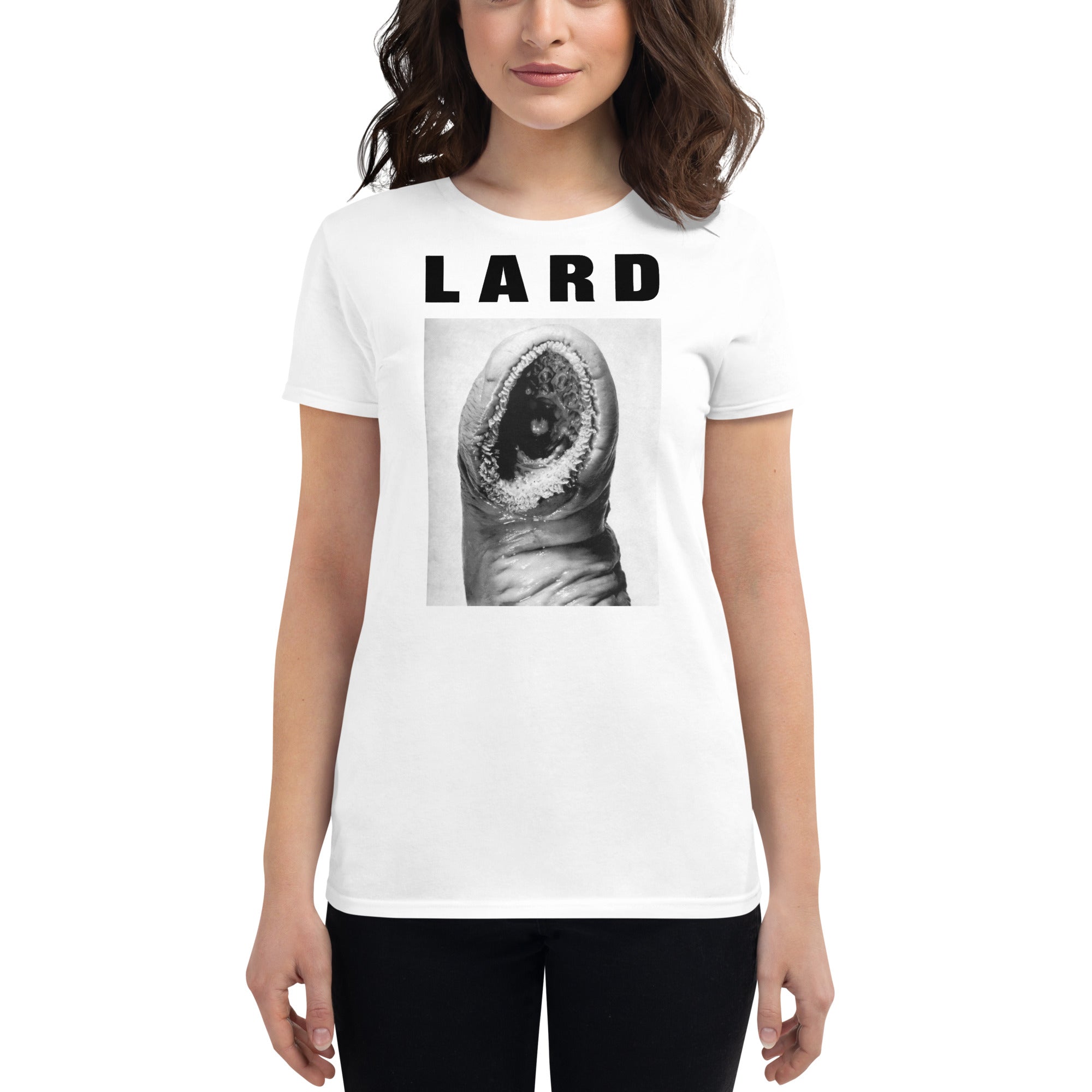 LARD "The Power Of Lard" Fitted White T-Shirt