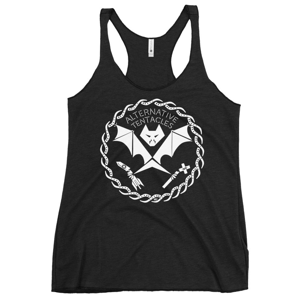 Classic "A.T. Bat Logo" Femme Vintage Black Racerback Tank