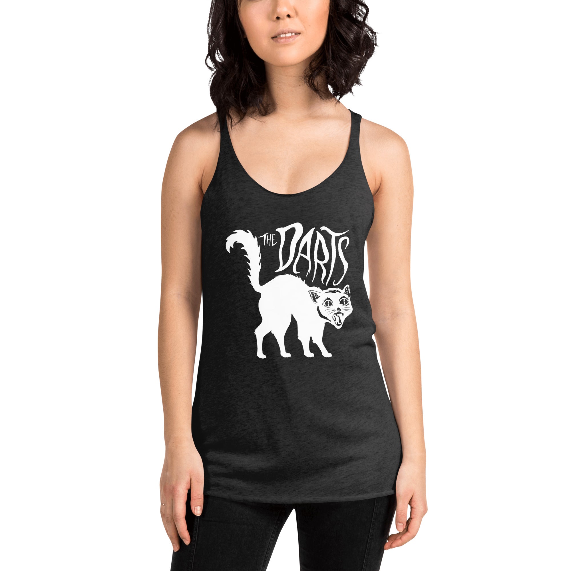 THE DARTS "SPOOKY CAT" FEMME RACERBACK TANK