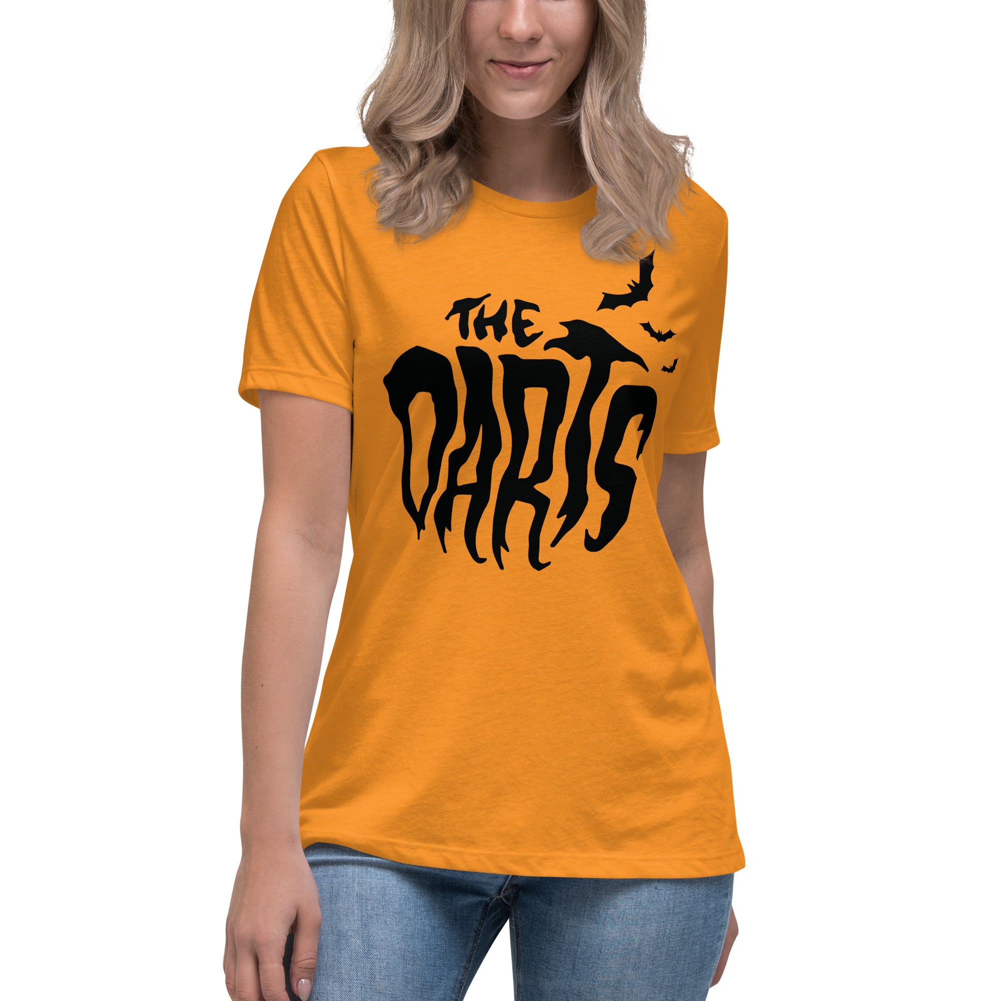 THE DARTS YELLOW "BLACK BAT" FEMME T-SHIRT