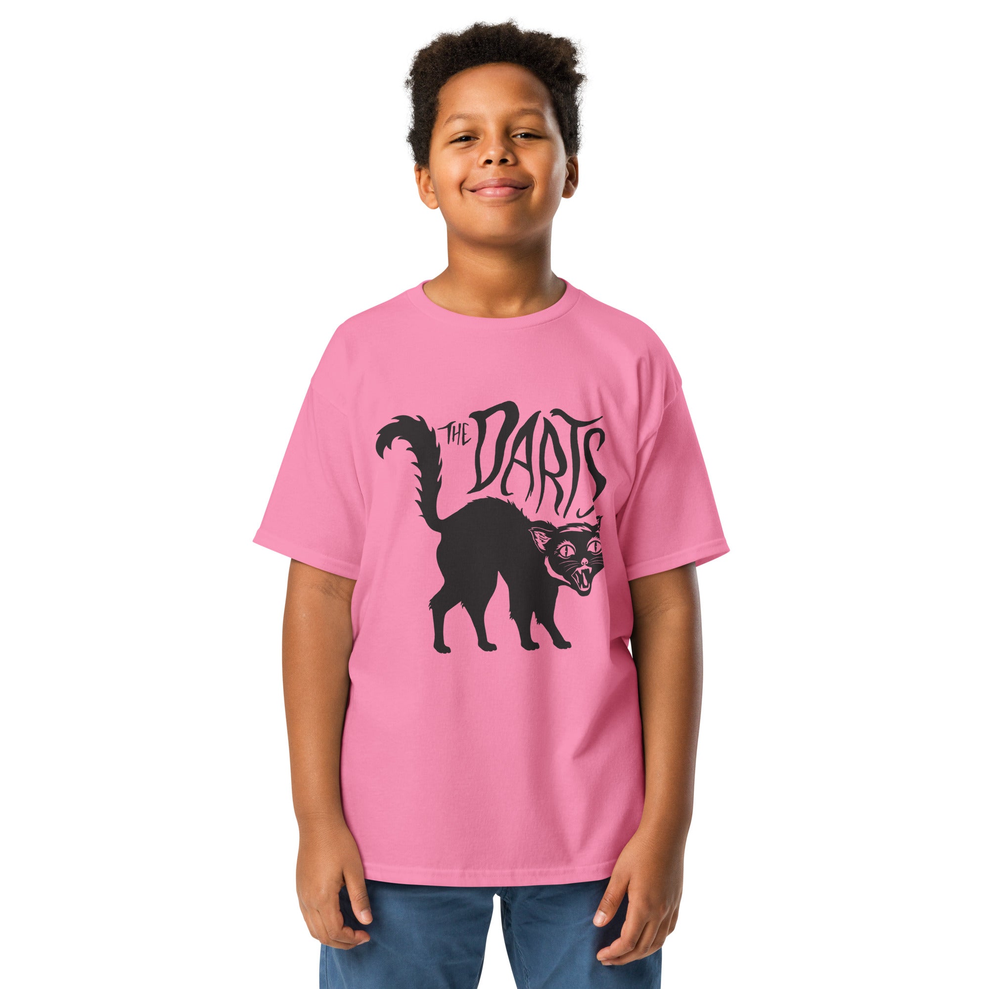 THE DARTS PINK "SPOOKY CAT" YOUTH CLASSIC T-SHIRT